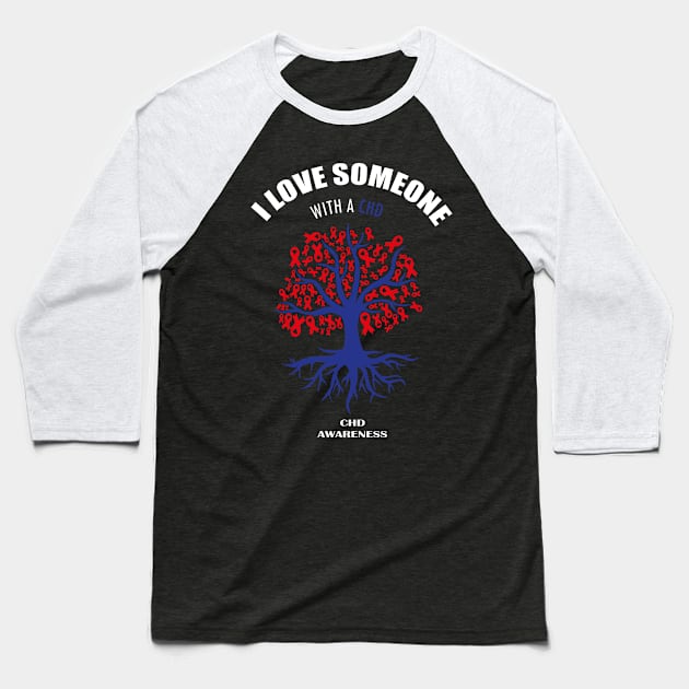 I Love Someone With A CHD | CHD Awareness Baseball T-Shirt by LEGO
